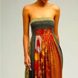 Smocked Siddhartha Bansal strapless dress from Anthropologie Size XSP